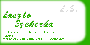 laszlo szekerka business card
